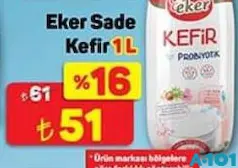 EKER SADE KEFİR 1 L indirimli fiyat EKER SADE KEFİR 1 L fiyat ve kampanya bilgisi